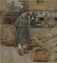 Eine Milizfrau, 1920