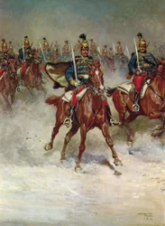 Husaren im Galopp