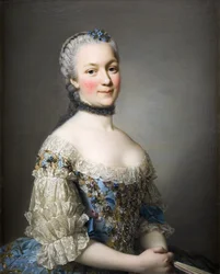 Porträt von Katarzyna Mniszech, geb. Zamoyska 1722-1771, 1753