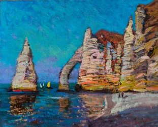 Meeresbogen in den Klippen von Étretat