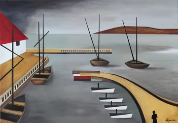 Moderne Hafenansicht