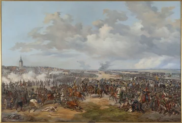 Die schwedischen Truppen stürmen das Tor von Leipzig (Deutschland)