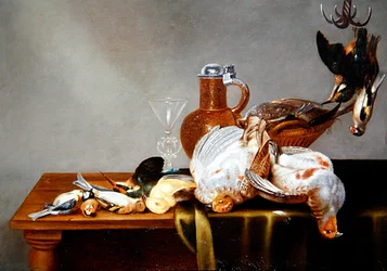 Ein Stillleben mit Wild und anderen Vögeln