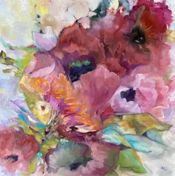 Lebendige Blumenimpression