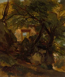 Treppe im Park der Villa Chigi di Ariccia
