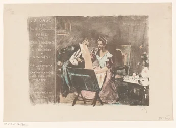 Visitenkarte des Kunsthändlers Edmond Sagot in Paris