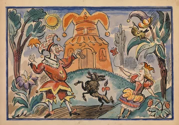 Illustration für Krieg von Petruschka und Stepka-Rastrepka von Evgeni Schwartz