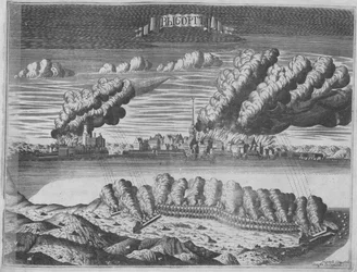 Ansicht der Belagerung von Wyborg am 13. Juni 1710