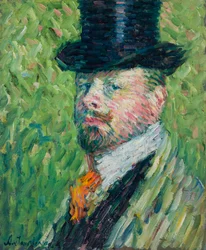 Selbstporträt mit Zylinder, 1904