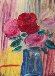 Blumen in Blauer Vase, 1936