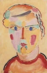 Mädchenkopf, helle Erscheinung, 1916
