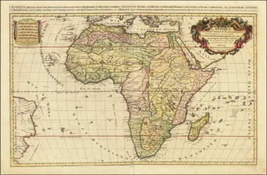 Karte von Afrika 1692 von Alexis-Hubert Jaillot
