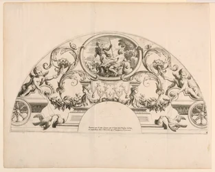 Fächerblätter, Dritte und vierte Platte des Sets, "Verschiedene Designs von großen Fächern, Bildschirmen und anderen Ornamenten, erfunden und graviert von Nicolas Loire"