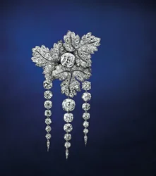 "Feuilles de Groseillier" Brosche, ca. 1855