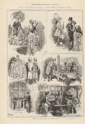 Skizzen antiker Kostüme und des alten Londons