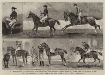 Das anglo-mexikanische Reitturnier in der Agricultural Hall, Islington