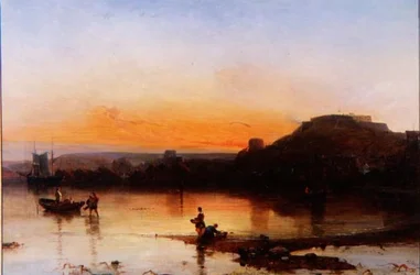 Fort Regent bei Sonnenuntergang