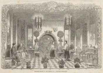 Salon im Haus eines chinesischen Adligen