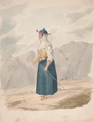 Bäuerin mit Stab, La Palma