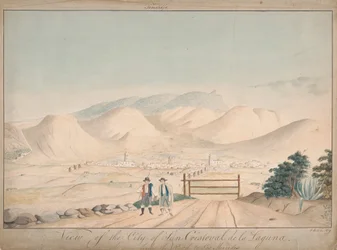 Ansicht der Stadt San Cristoval de la Laguna von der Straße nach Las Mercedes aus gesehen