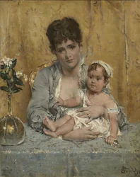 Mutter und Kind, ca. 1875-1880