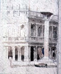 Ein Gebäude in Venedig, in der Nähe von St. Markus, 19. Jahrhundert