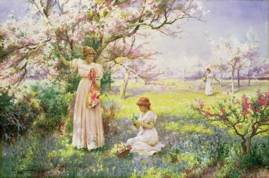 Frühling: Blumen pflücken, 1898