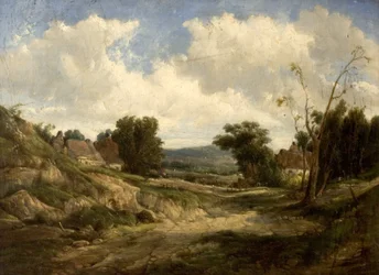 Landschaft mit Hütten, 1864