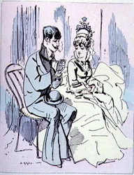 Aux Champs-Élysées, Illustration aus Les Parisiennes, ca. 1870