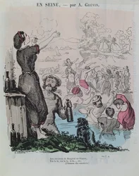 Badende in der Seine bei Bougival, aus 