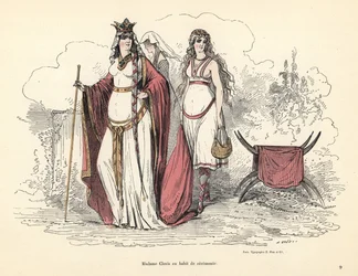 Clotilde, Königin der Franken, in zeremonieller Tracht, 5. Jahrhundert