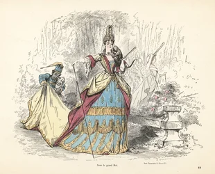 Kostüm einer Adligen unter König Ludwig XIV. von Frankreich