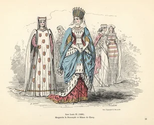 Kostüme von Margarete von Provence und Rikaus von Claroy