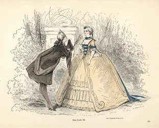 Frauenkostüm zur Zeit von König Ludwig XV. von Frankreich