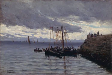 Ankunft der Sardinenfischer