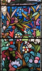 Blumendesign (Detail aus dem Ostfenster)