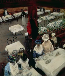 In einem Café, 1905