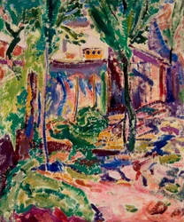 Landschaft mit Haus