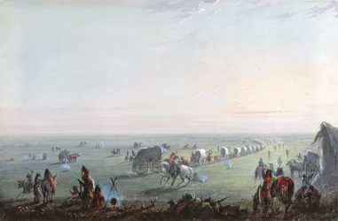 Aufbruch des Lagers bei Sonnenaufgang, 1837