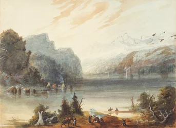 Chain Lake in den Rocky Mountains, ca. 1837