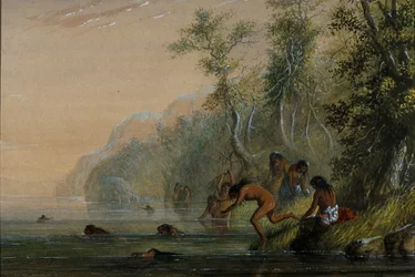 Indianerinnen: Schwimmen