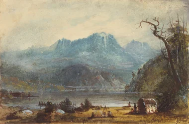 Seeszene, Wild River Mountains, ca. 1837