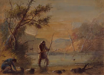 Fallenstellen für Biber, ca. 1837