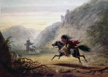 Snake-Indianer verfolgt "Crow" Pferdedieb
