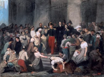 Der Herzog von Orleans während der Cholera-Epidemie, um 1830
