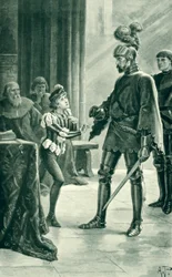 Admiral Sir Andrew Wood und James IV, Illustration aus 