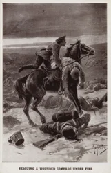 Rettung eines verwundeten Kameraden unter Beschuss, Erster Weltkrieg