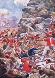 Die Belagerung von Delhi: Sturm auf die Bresche, Illustration aus British Battles on Land and Sea, 1915