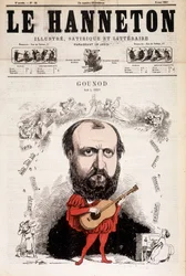 Der Mai 1867 Chabiner. Karikatur von Charles Gounod (1818 - 1893), französischer Komponist. von Alfred le Petit.