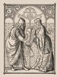 Die Nibelungen. Hagens Schildanforderung, 1840-1841